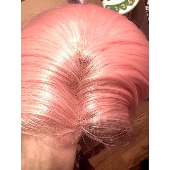Womens Pink 14" Wig - Picture 9 of 10